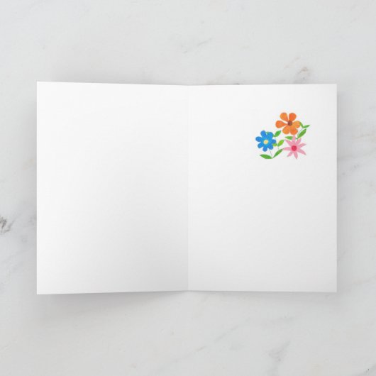 Good Luck Card, Finnish Greeting - Flower Power カード (内部)