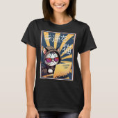 Good Luck Cat Japanese  Feline Purrfect Cat Tシャツ (正面)