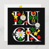 Good Luck Chalkboardカード (正面/裏面)