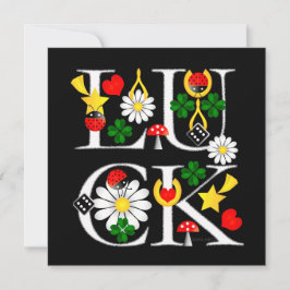 Good Luck Chalkboardカード