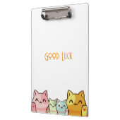Good Luck Cute Cats Clipboard クリップボード (左)
