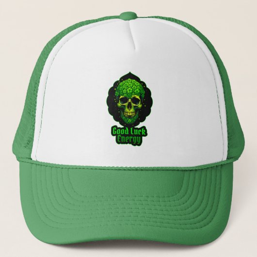Good Luck Energy Skull St Patrick’s Day - boné キャップ (正面)