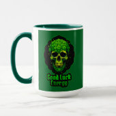 Good Luck Energy Skull St Patrick’s Day - caneca マグカップ (左)