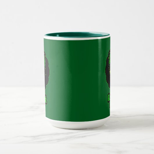 Good Luck Energy Skull St Patrick’s Day - caneca マグカップ (中央)
