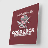 Good Luck Find A Replacement – 脳デザイン スクエア壁時計 (傾斜)