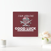 Good Luck Find A Replacement – 脳デザイン スクエア壁時計 (ホーム)