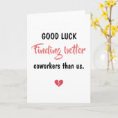 Good Luck Finding Better Coworkers カード (黄色い花)