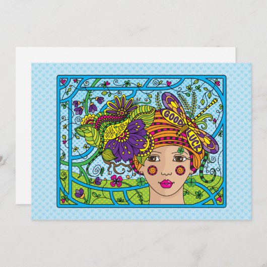 Good Luck_Flatカード7"x5" (正面/裏面)