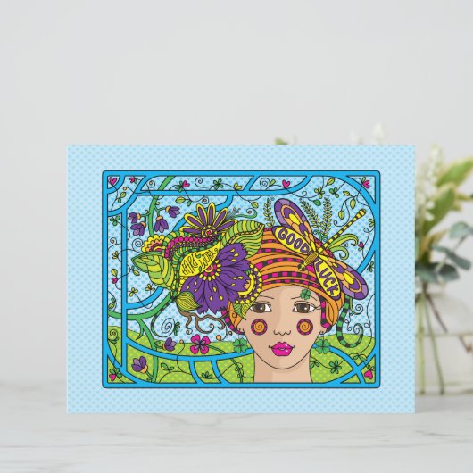 Good Luck_Flat紙シート11"x8.5" (スタンド正面)