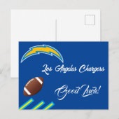 Good Luck for Los Angeles Chargers team 案内ポストカード (正面/裏面)