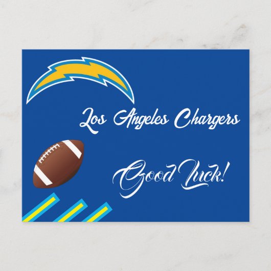 Good Luck for Los Angeles Chargers team 案内ポストカード (正面)