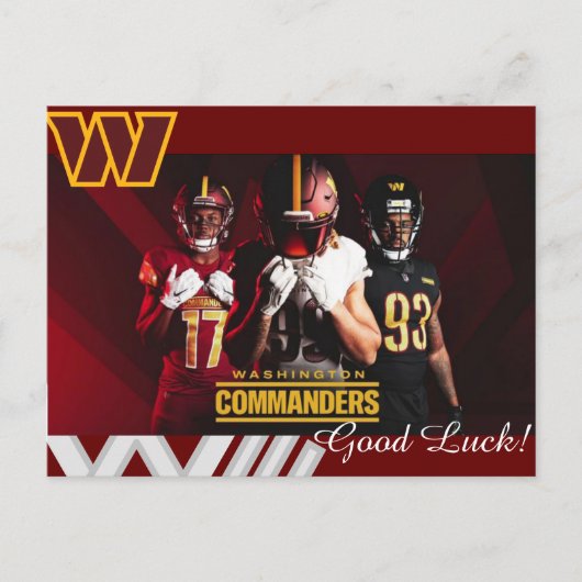 Good luck for Washington Commanders ポストカード (正面)