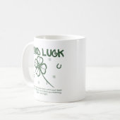 Good Luck Four-Leaf Clover Coffee コーヒーマグカップ (正面左)