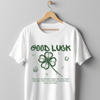 Good Luck Four-Leaf Clover Lucky Quote Tシャツ