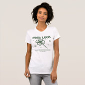 Good Luck Four-Leaf Clover Lucky Quote Tシャツ (正面フル)