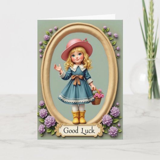 Good Luck Girl Art Card カード (正面)
