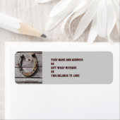 Good Luck Horseshoe素朴デザインラベル ラベル (インサイチュ)