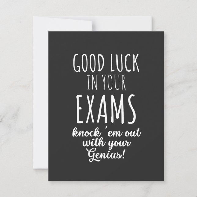 good Luck in your exams (正面)