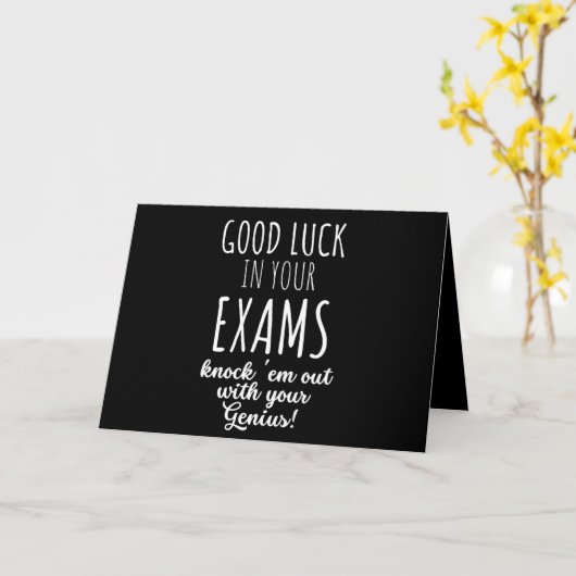 good Luck in your exams カード (黄色い花)