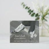 Good Luck Job Interviewはがき ポストカード (スタンド正面)