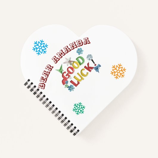 Good Luck Journal – Personalized Gift Notebook ノートブック (正面)