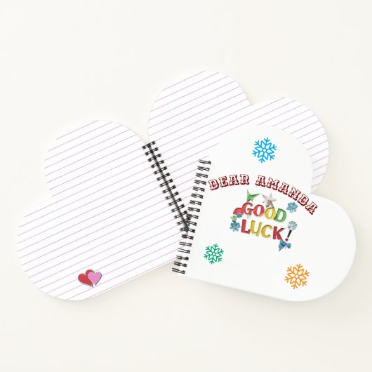 Good Luck Journal – Personalized  Gift Notebook ノートブック (内部)