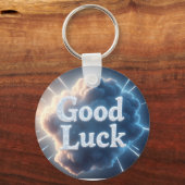 Good Luck — Light 白熱［赤熱］光を放つ Beによるクラウドタイポグラフィ キーホルダー (正面)