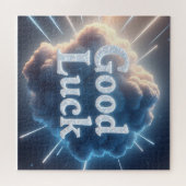 Good Luck — Light 白熱［赤熱］光を放つ Beによるクラウドタイポグラフィ ジグソーパズル (横)