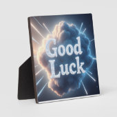 Good Luck — Light 白熱［赤熱］光を放つ Beによるクラウドタイポグラフィ フォトプラーク (正面)