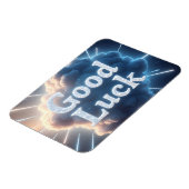 Good Luck — Light 白熱［赤熱］光を放つ Beによるクラウドタイポグラフィ マグネット (左側)