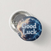 Good Luck — Light 白熱［赤熱］光を放つ Beによるクラウドタイポグラフィ 缶バッジ (正面&裏面)