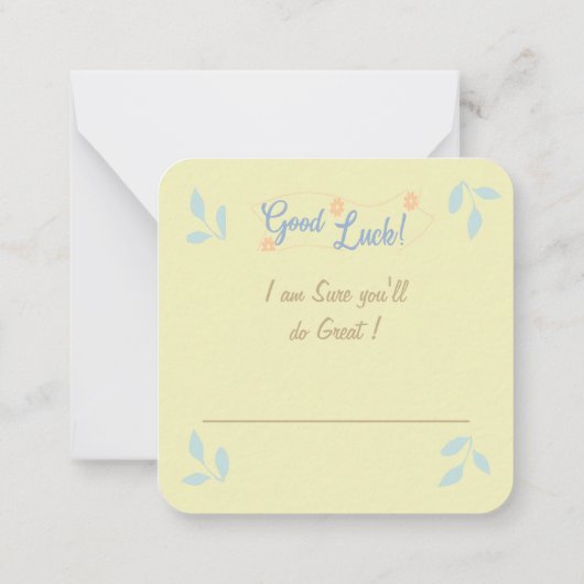 Good Luck Noteカード： ノートカード (裏面)