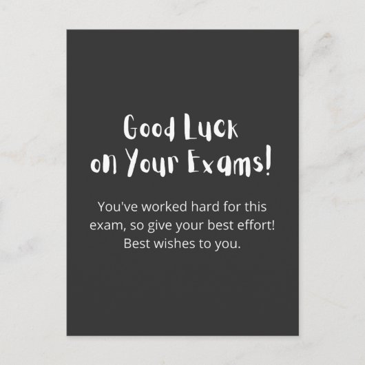 Good Luck on Your Exams! ポストカード (正面)