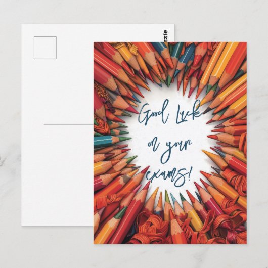Good Luck on Your School Exams ポストカード (正面/裏面)