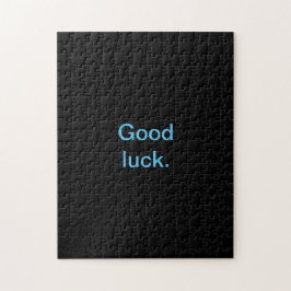 Good Luck or Your Words Hard Evil Fun All Black ジグソーパズル