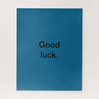 Good Luck or Your Words Puzzle Blue Black ジグソーパズル