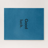 Good Luck or Your Words Puzzle Blue Black ジグソーパズル (横)