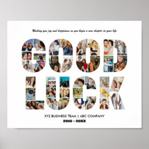 Good Luck Photo Collage同僚のお別れ退職した ポスター