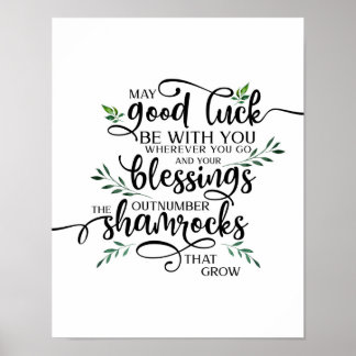 Good Luck Shamrock Irish賛美's Art ポスター