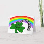 Good Luck Shamrock, Rainbow and Horseshoe カード (正面)
