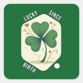 Good Luck Shamrock St Patrick’s Day - Autocolante スクエアシール (正面)