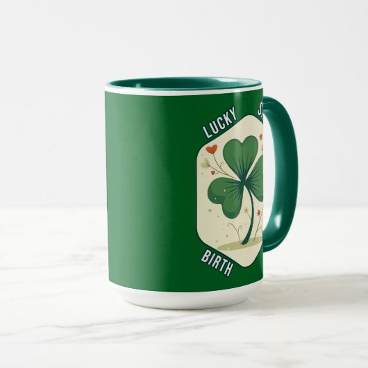 Good Luck Shamrock St Patrick’s Day - caneca マグカップ (正面右)