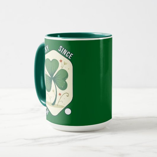 Good Luck Shamrock St Patrick’s Day - caneca マグカップ (正面左)