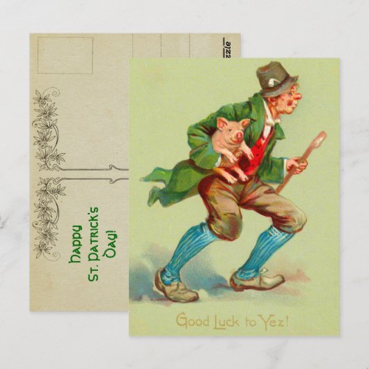 Good Luck St. Patrick's Dayはがき ポストカード (正面/裏面)