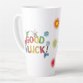 Good Luck Sunshine Mug Sticker – Bright, Cheerful カフェラテマグ (左アングル)