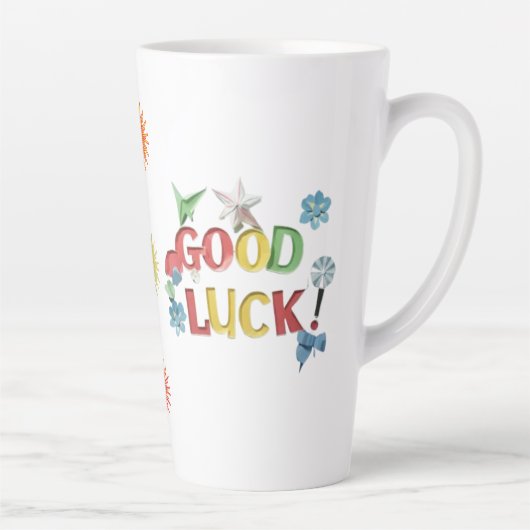 Good Luck Sunshine Mug Sticker – Bright, Cheerful  カフェラテマグ (右)