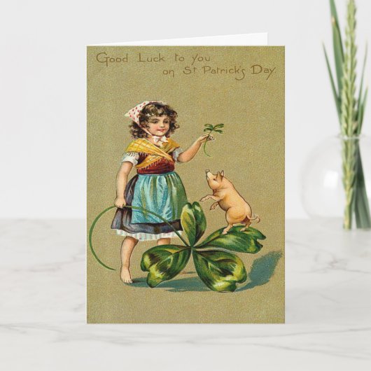 Good Luck to You St. Patrick's Day Greeting Card 招待状 (正面)