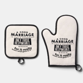 Good Marriage is Like a Casserole  鍋つかみ&鍋敷きセット