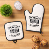 Good Marriage is Like a Casserole  鍋つかみ&鍋敷きセット (トップダウン)