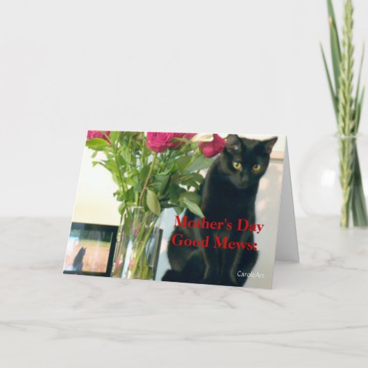 「Good Mews/Bad Mews Mother's Day」カード カード (正面)